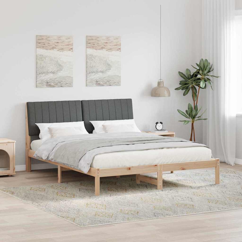 vidaXL Σκελετός Κρεβατιού Καφέ 150 x 200 cm Στερεά ξυλεία πεύκου