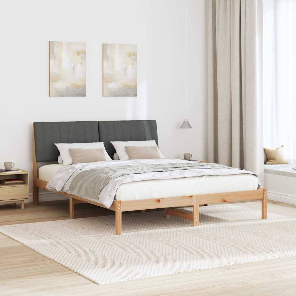 vidaXL Σκελετός Κρεβατιού Καφέ 150 x 200 cm Στερεά ξυλεία πεύκου