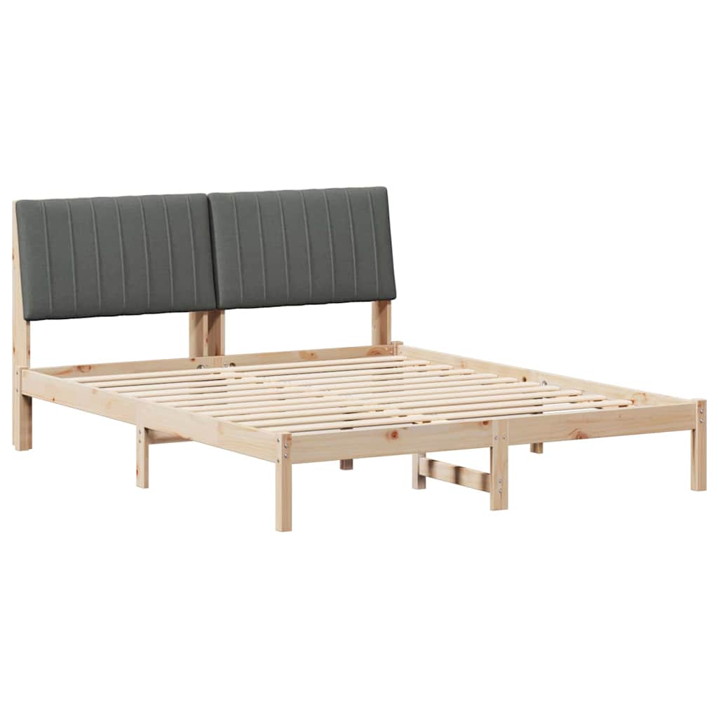vidaXL Σκελετός Κρεβατιού Καφέ 150 x 200 cm Στερεά ξυλεία πεύκου