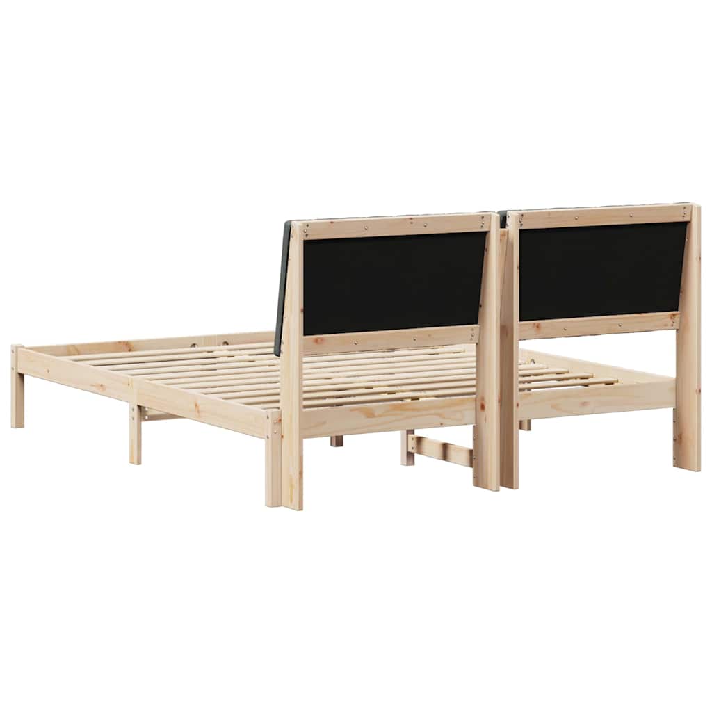 vidaXL Σκελετός Κρεβατιού Καφέ 150 x 200 cm Στερεά ξυλεία πεύκου
