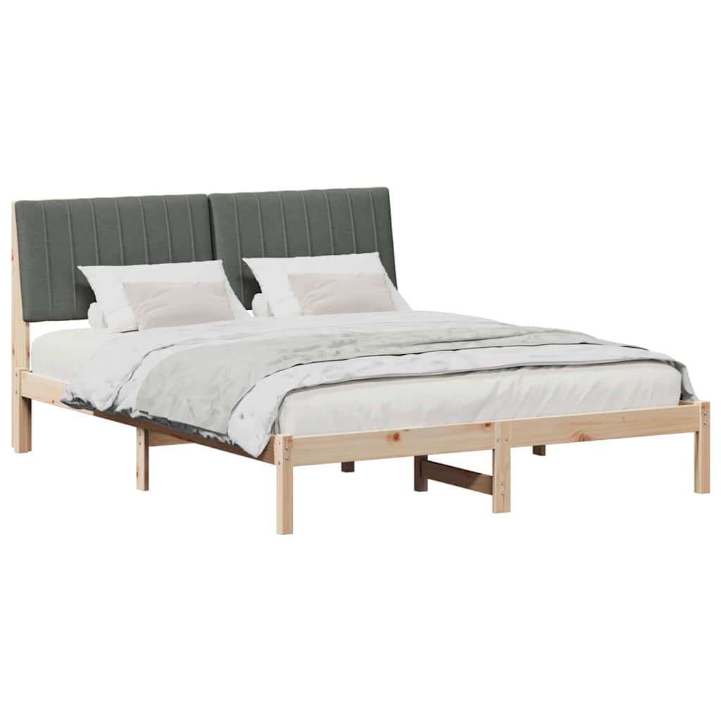 vidaXL Σκελετός Κρεβατιού Καφέ 150 x 200 cm Στερεά ξυλεία πεύκου