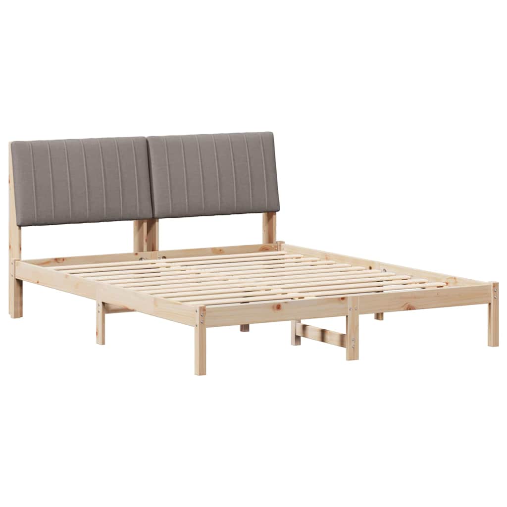 vidaXL Σκελετός Κρεβατιού Καφέ 150 x 200 cm Στερεά ξυλεία πεύκου