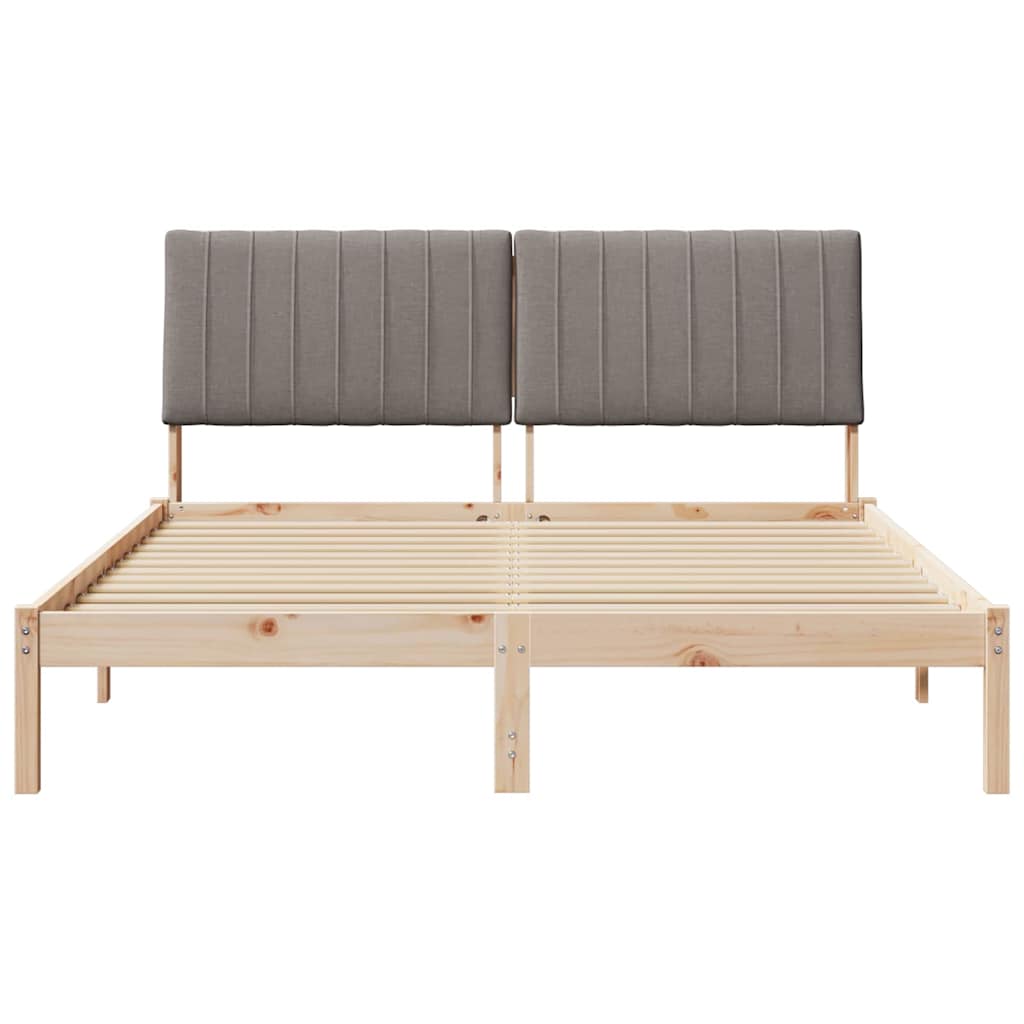 vidaXL Σκελετός Κρεβατιού Καφέ 150 x 200 cm Στερεά ξυλεία πεύκου