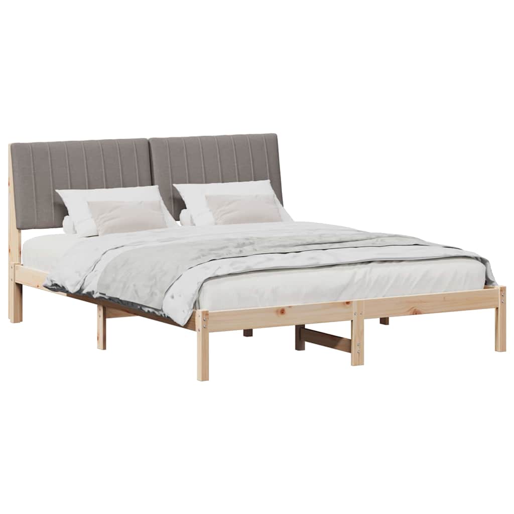 vidaXL Σκελετός Κρεβατιού Καφέ 150 x 200 cm Στερεά ξυλεία πεύκου