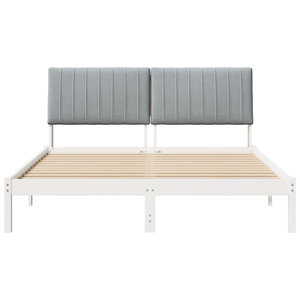 vidaXL Σκελετός Κρεβατιού Λευκό 150 x 200 cm Στερεά ξυλεία πεύκου