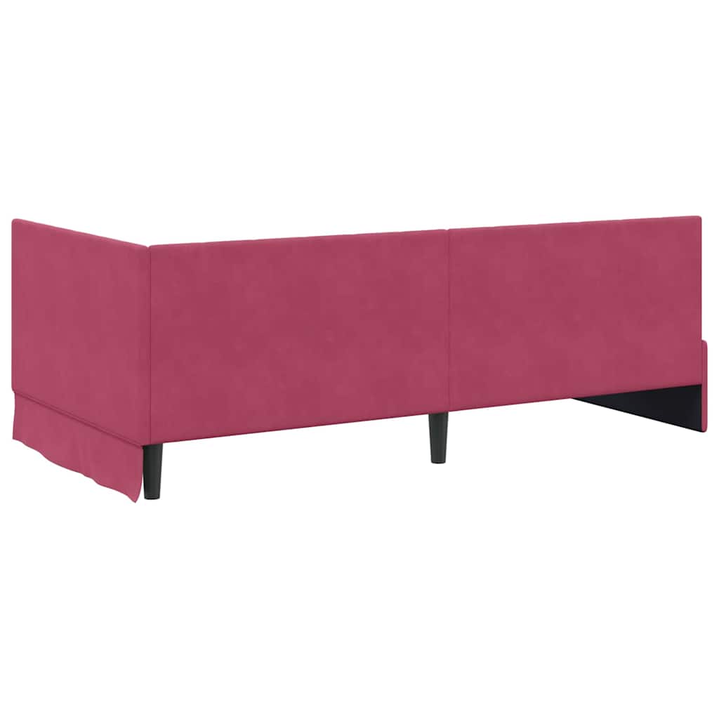 vidaXL Κρεβάτι γωνίας με στρώμα με στρώμα 2 pcs Πράσινο Βελούδο
