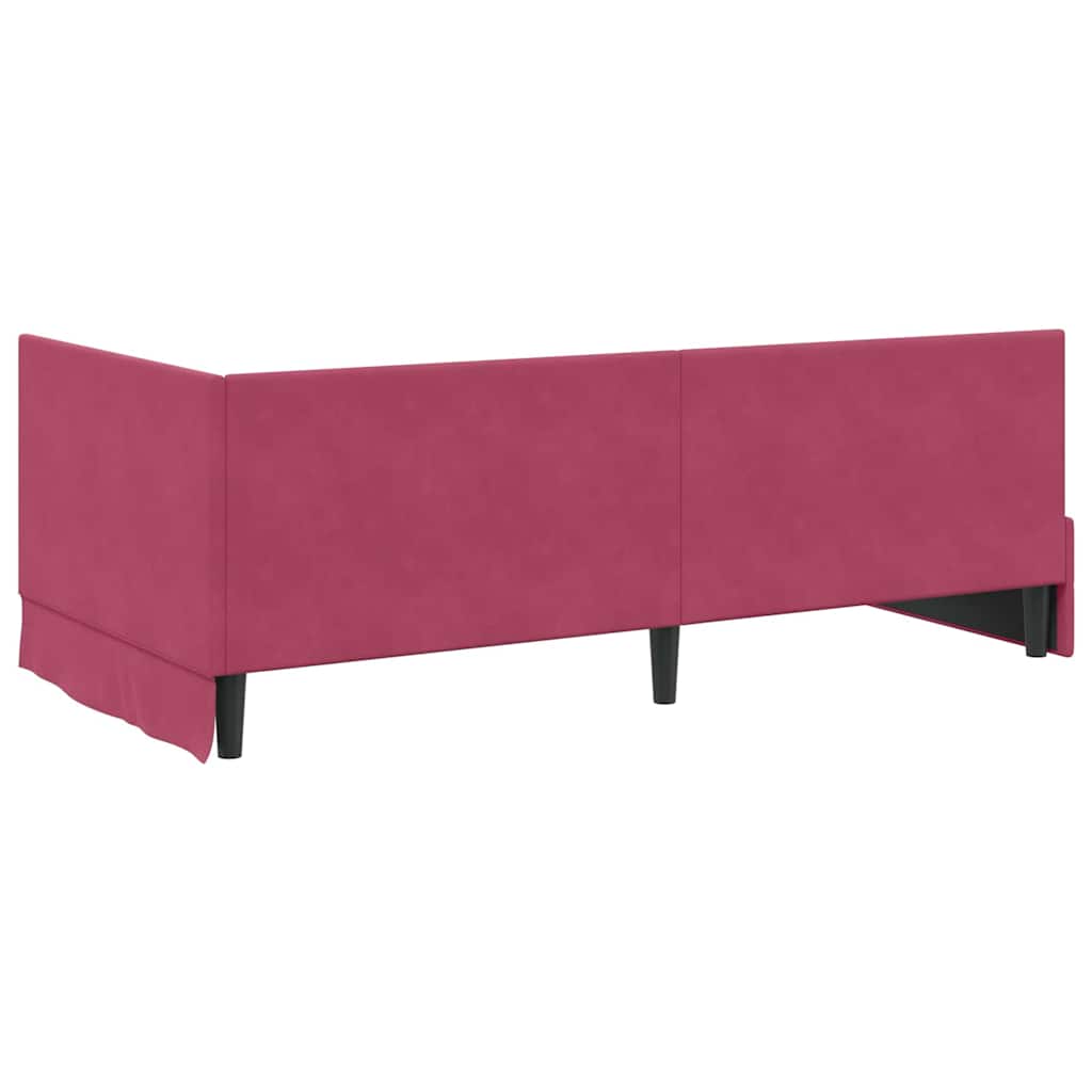 vidaXL Κρεβάτι γωνίας με στρώμα με κεφαλάρι 2 pcs Πράσινο Βελούδο