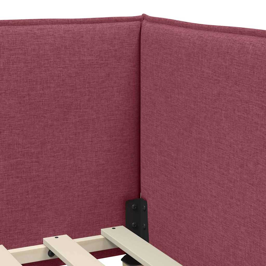 vidaXL Κρεβάτι γωνίας με στρώμα με κεφαλάρι 2 pcs Γκρι Βελούδο