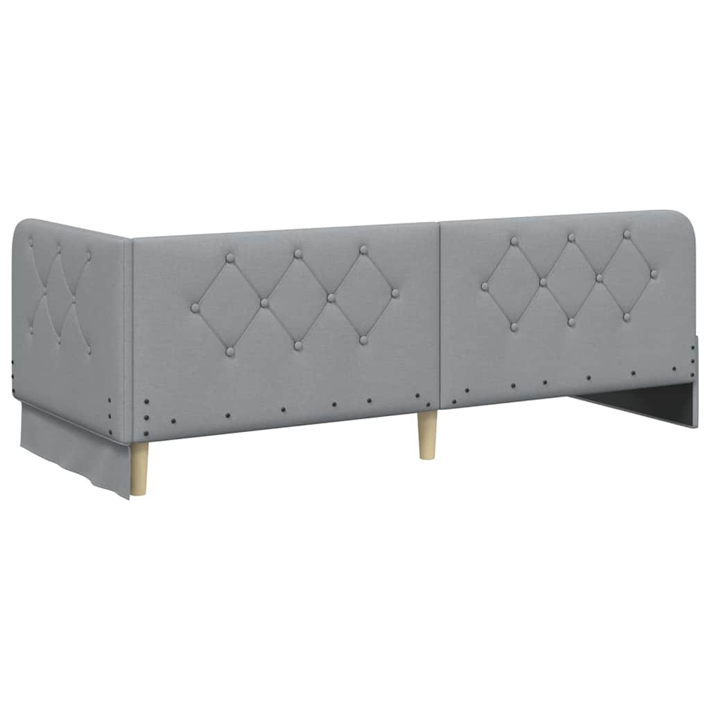 vidaXL Κρεβάτι Γωνίας Ανοιχτό γκρι 80 x 200 cm ύφασμα