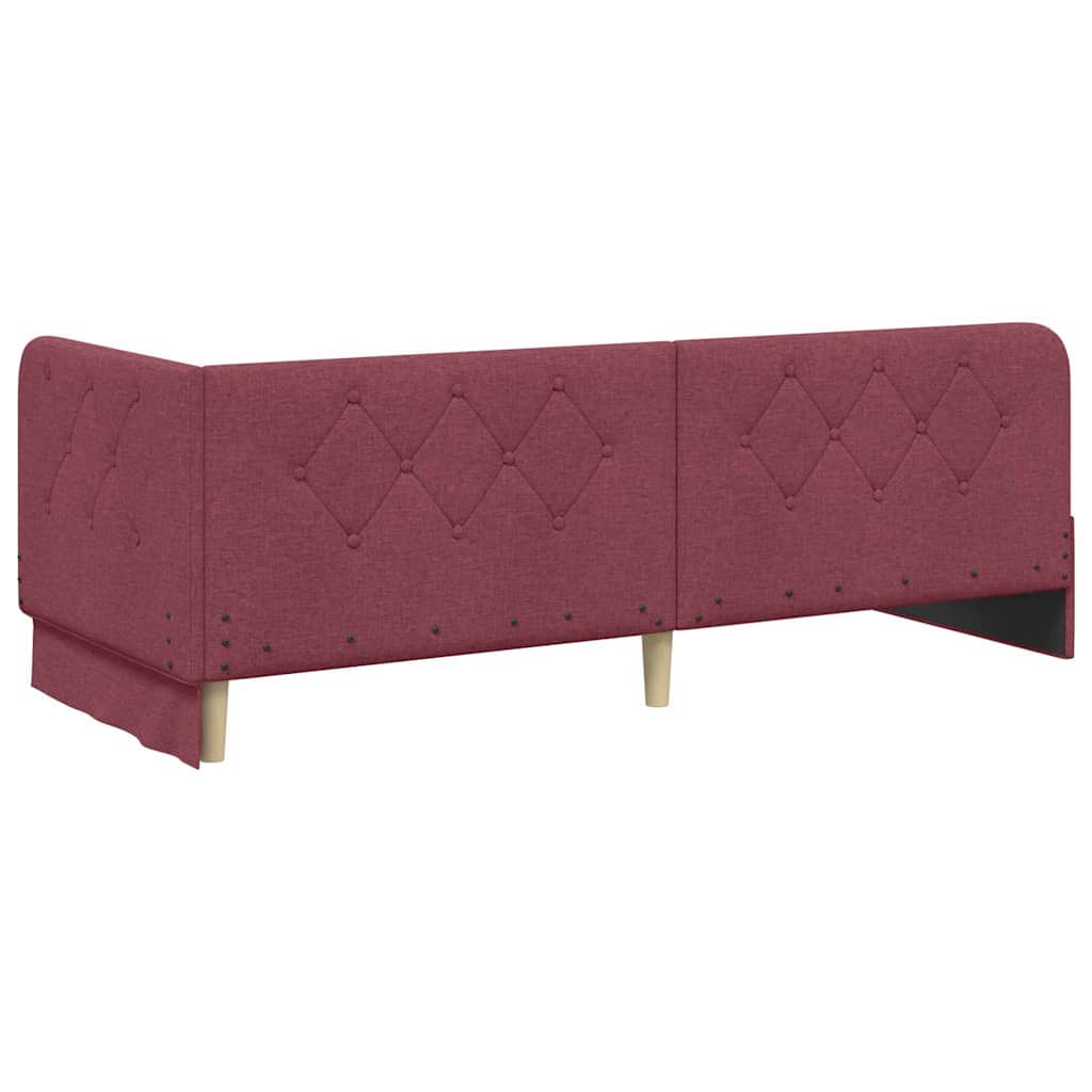 vidaXL Κρεβάτι Γωνίας Κόκκινο 80 x 200 cm ύφασμα