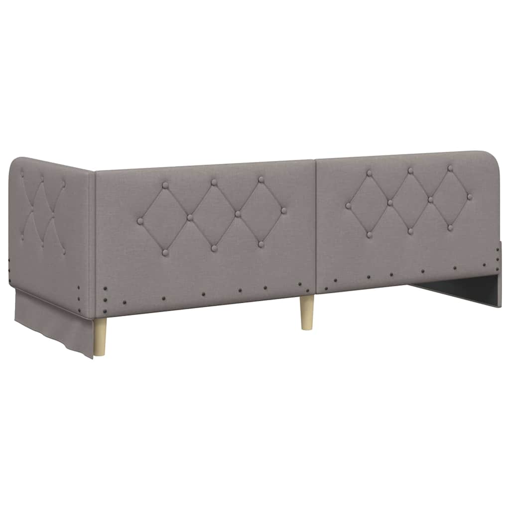 vidaXL Κρεβάτι Γωνίας Taupe 80 x 200 cm ύφασμα