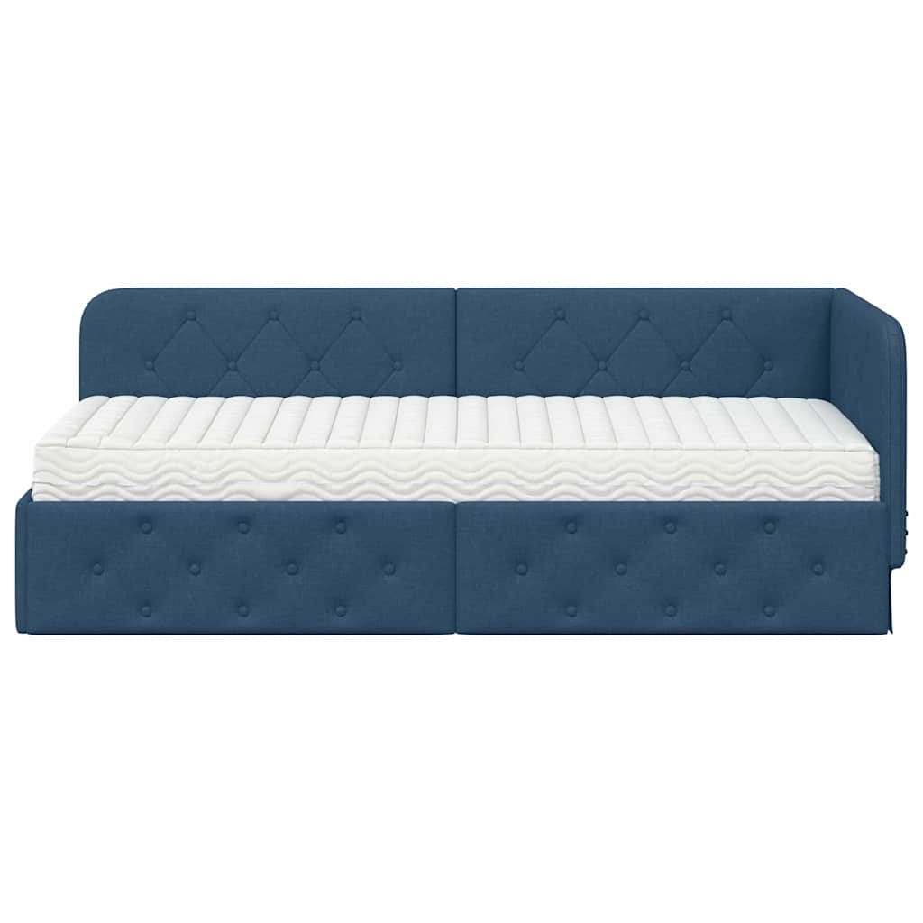 vidaXL Κρεβάτι Γωνίας Μπλε 80 x 200 cm ύφασμα