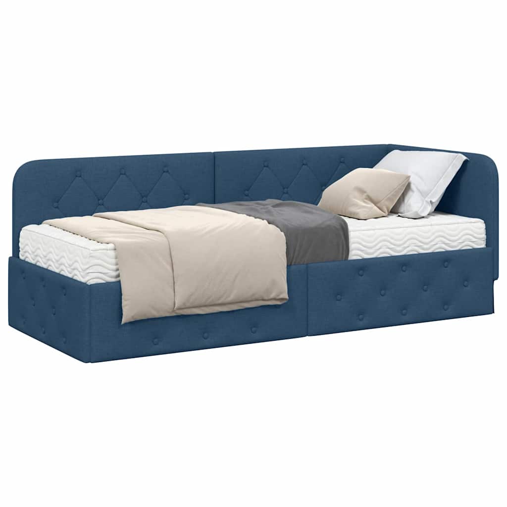 vidaXL Κρεβάτι Γωνίας Μπλε 80 x 200 cm ύφασμα