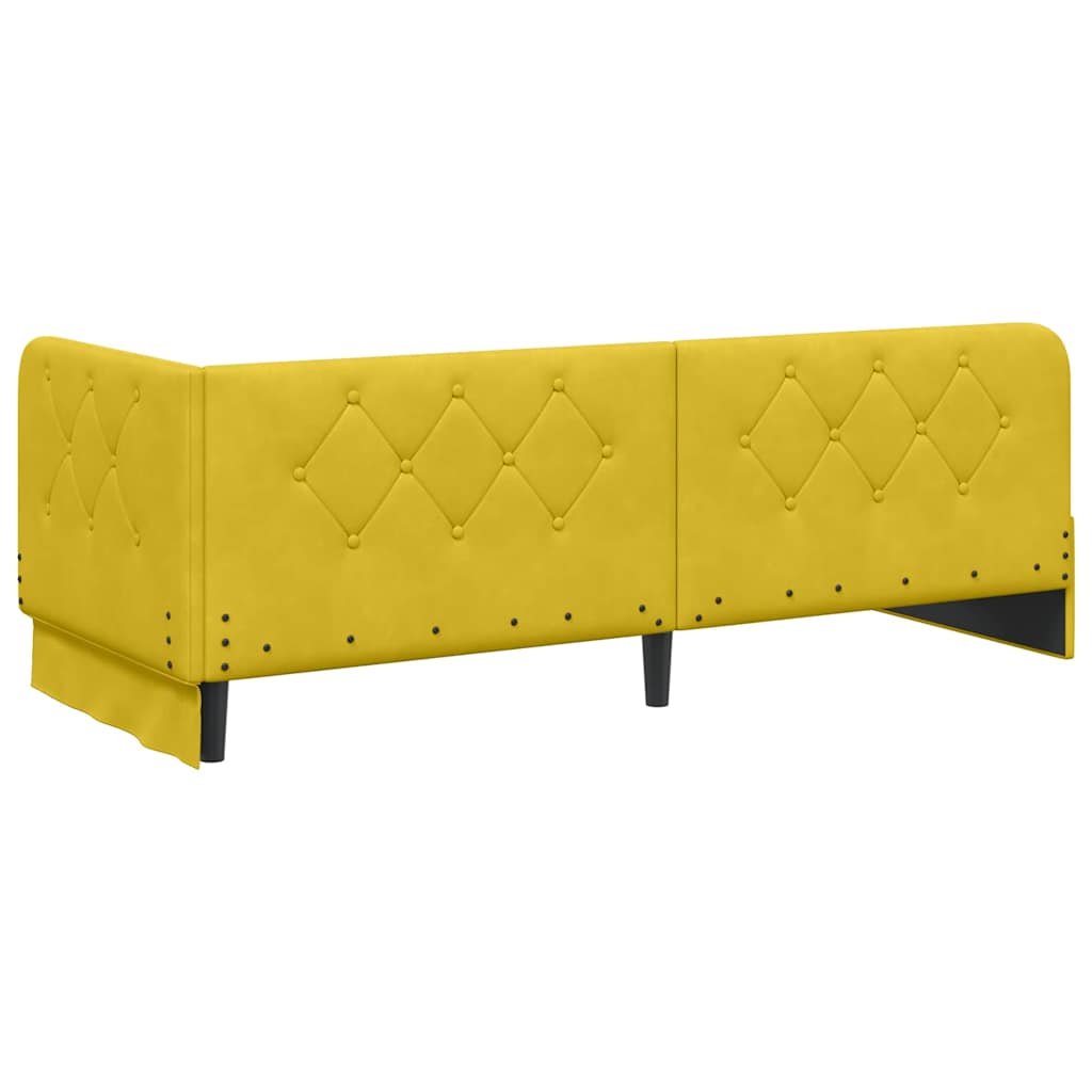 vidaXL Κρεβάτι Γωνίας Κίτρινο 80 x 200 cm Βελούδο