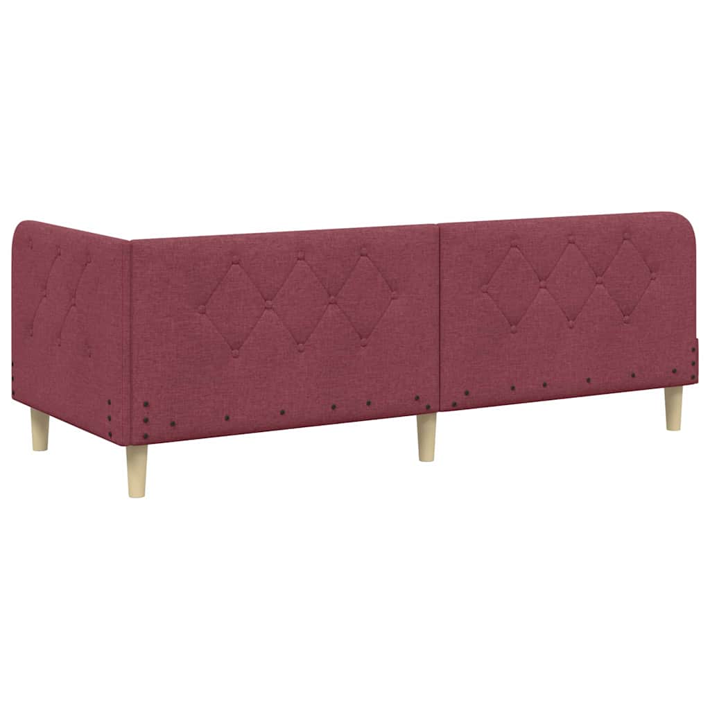 vidaXL Κρεβάτι Γωνίας Κόκκινο 80 x 200 cm ύφασμα