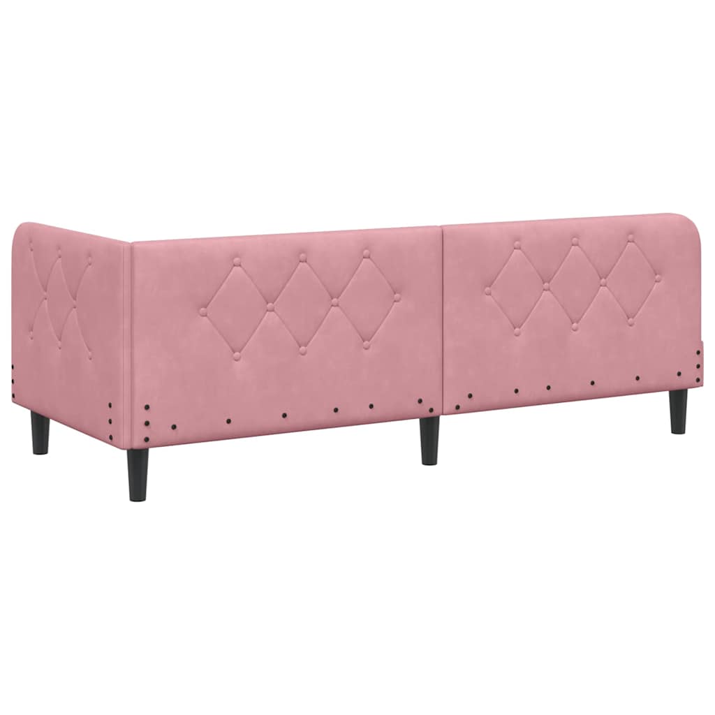 vidaXL Κρεβάτι Γωνίας Ροζ 80 x 200 cm Βελούδο