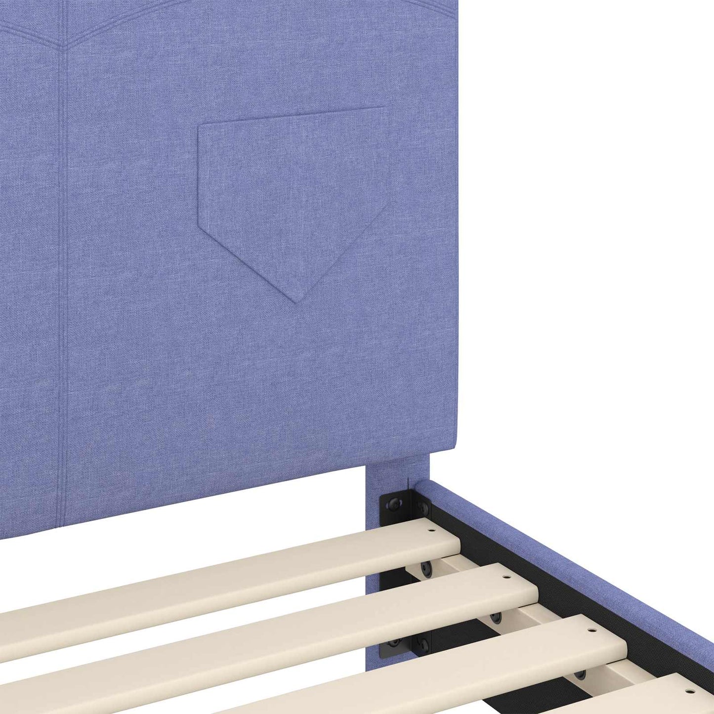 vidaXL Κρεβάτι Παιδικής Κρεβατοκάμαρας με Κεφαλάκι Μπλε τζην ύφασμα