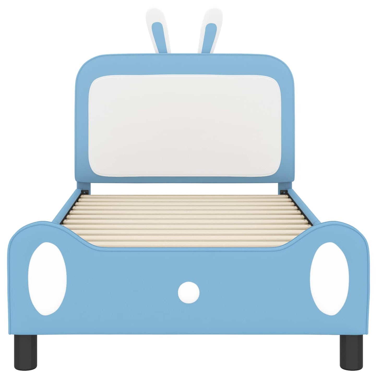 vidaXL Κρεβάτι Παιδικής Κρεβατοκάμαρας με Κεφαλάκι Μπλε 90 x 200 cm PU