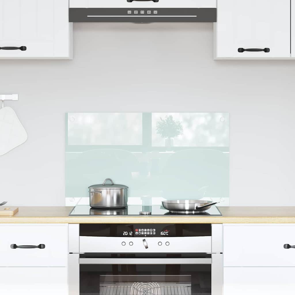 vidaXL Πίσω Πάνελ Κουζίνας Λευκό 70 x 40 cm σκληρυμένο γυαλί