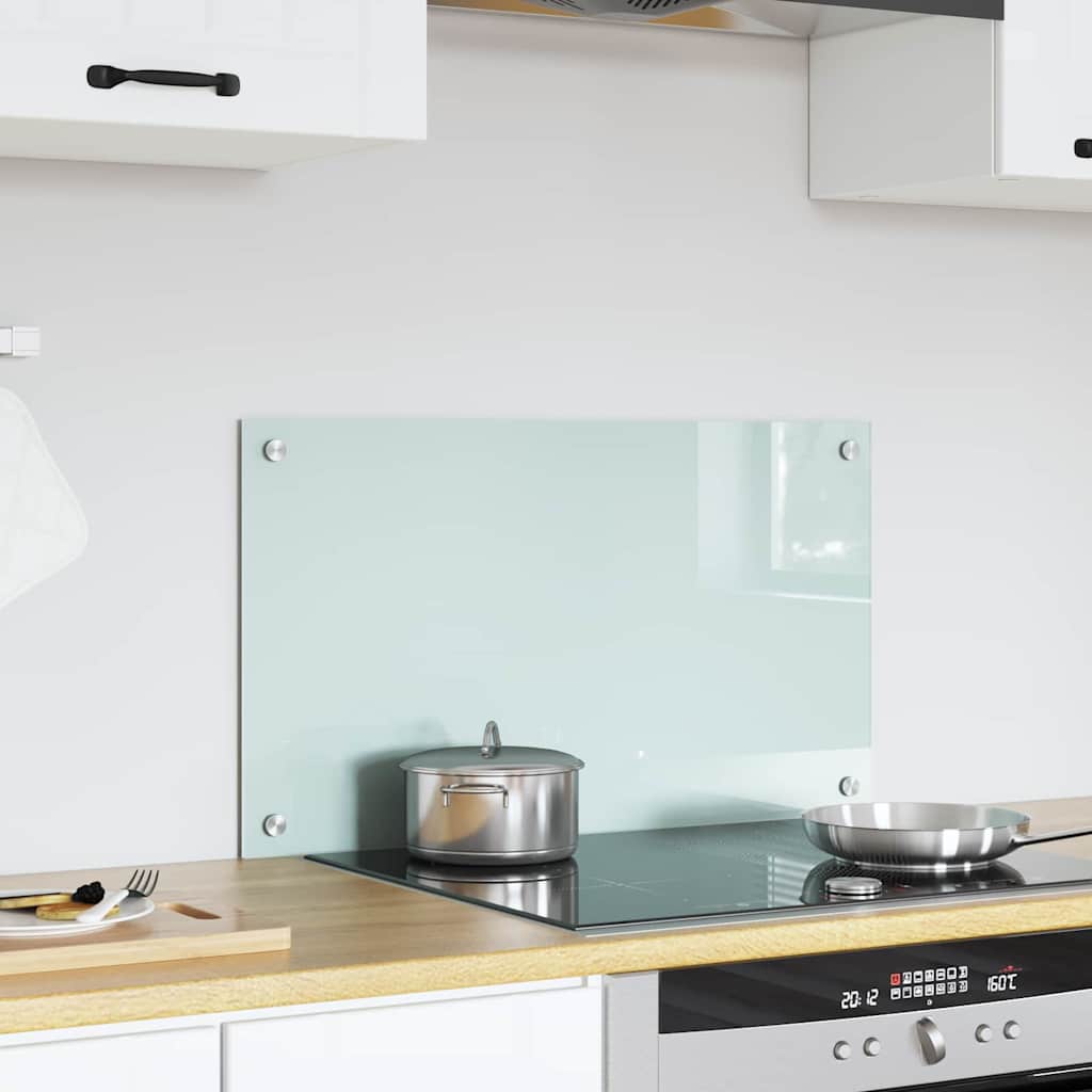 vidaXL Πίσω Πάνελ Κουζίνας Λευκό 70 x 40 cm σκληρυμένο γυαλί