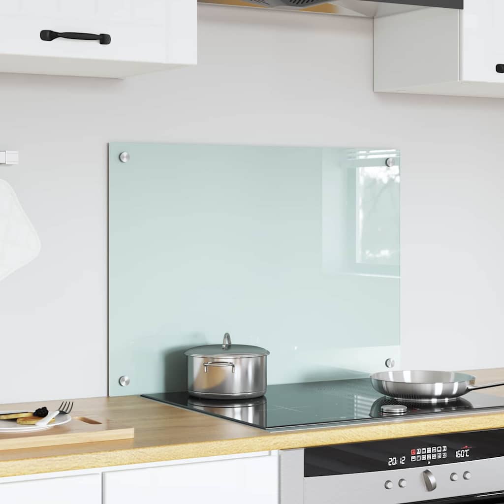 vidaXL Πίσω Πάνελ Κουζίνας Λευκό 70 x 50 cm σκληρυμένο γυαλί