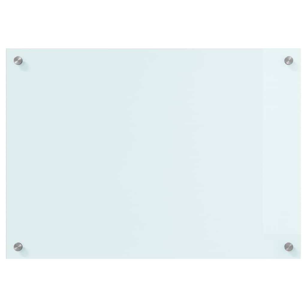 vidaXL Πίσω Πάνελ Κουζίνας Λευκό 70 x 50 cm σκληρυμένο γυαλί