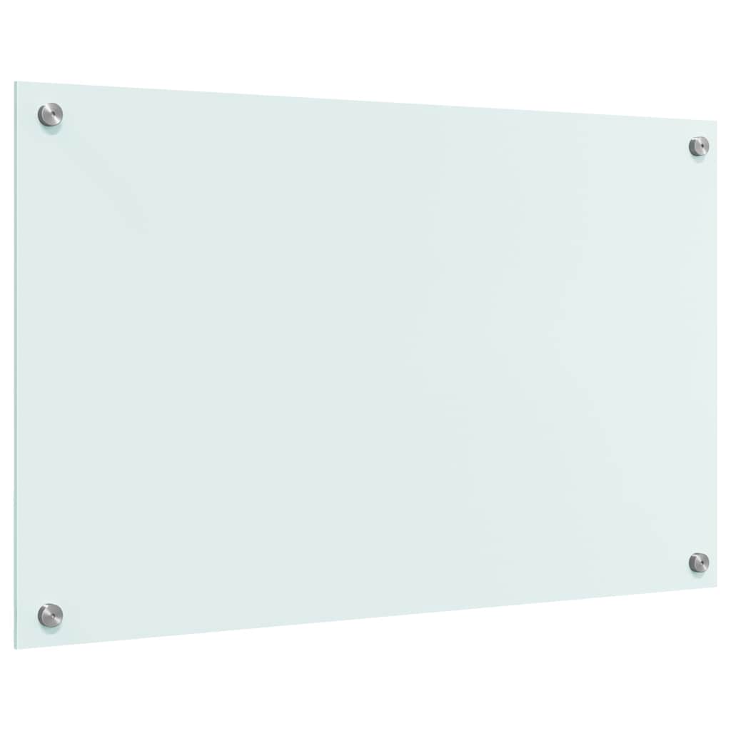 vidaXL Πίσω Πάνελ Κουζίνας Λευκό 80 x 50 cm σκληρυμένο γυαλί