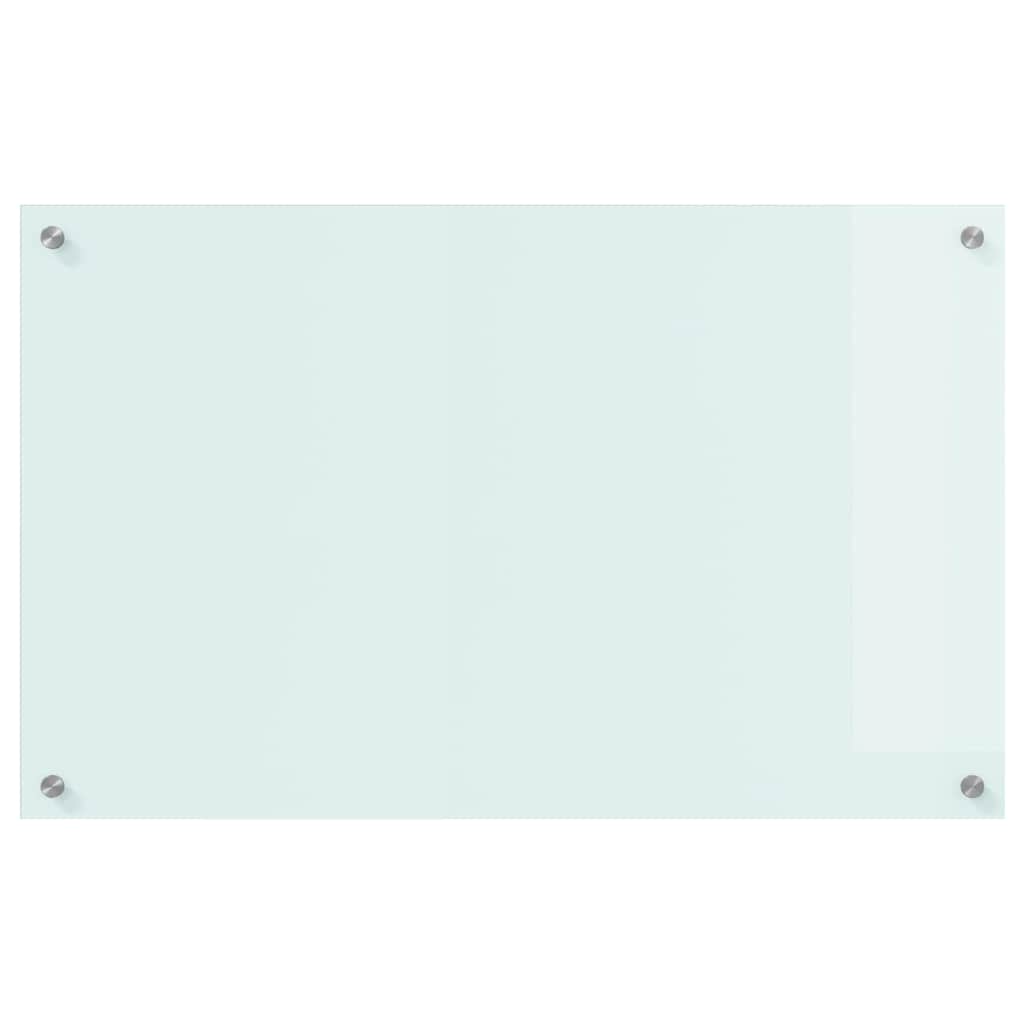 vidaXL Πίσω Πάνελ Κουζίνας Λευκό 80 x 50 cm σκληρυμένο γυαλί