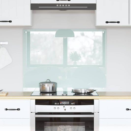 vidaXL Πλάτη κουζίνας Γάλα 80 x 60 cm σκληρυμένο γυαλί