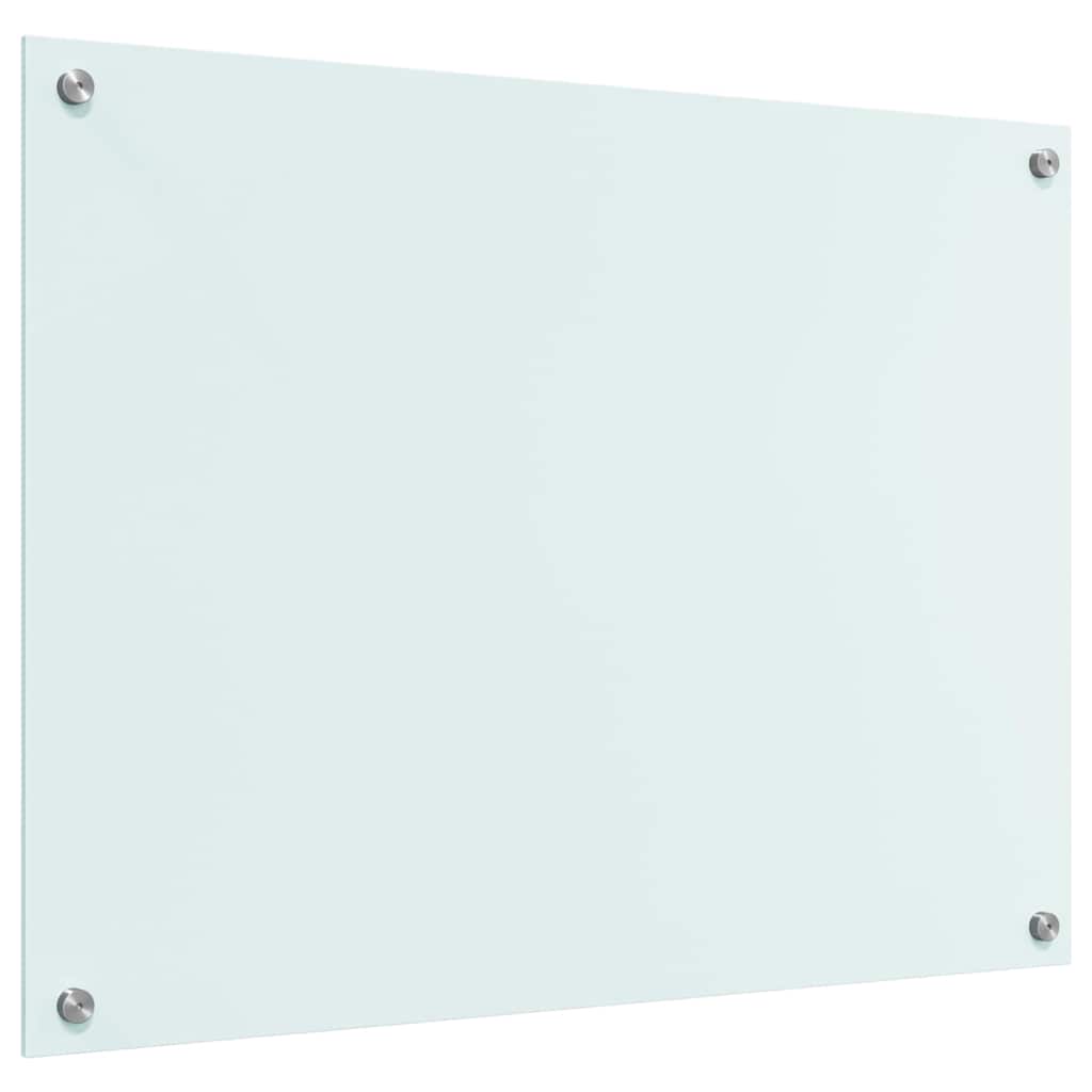 vidaXL Πίσω Πάνελ Κουζίνας Λευκό 80 x 60 cm σκληρυμένο γυαλί
