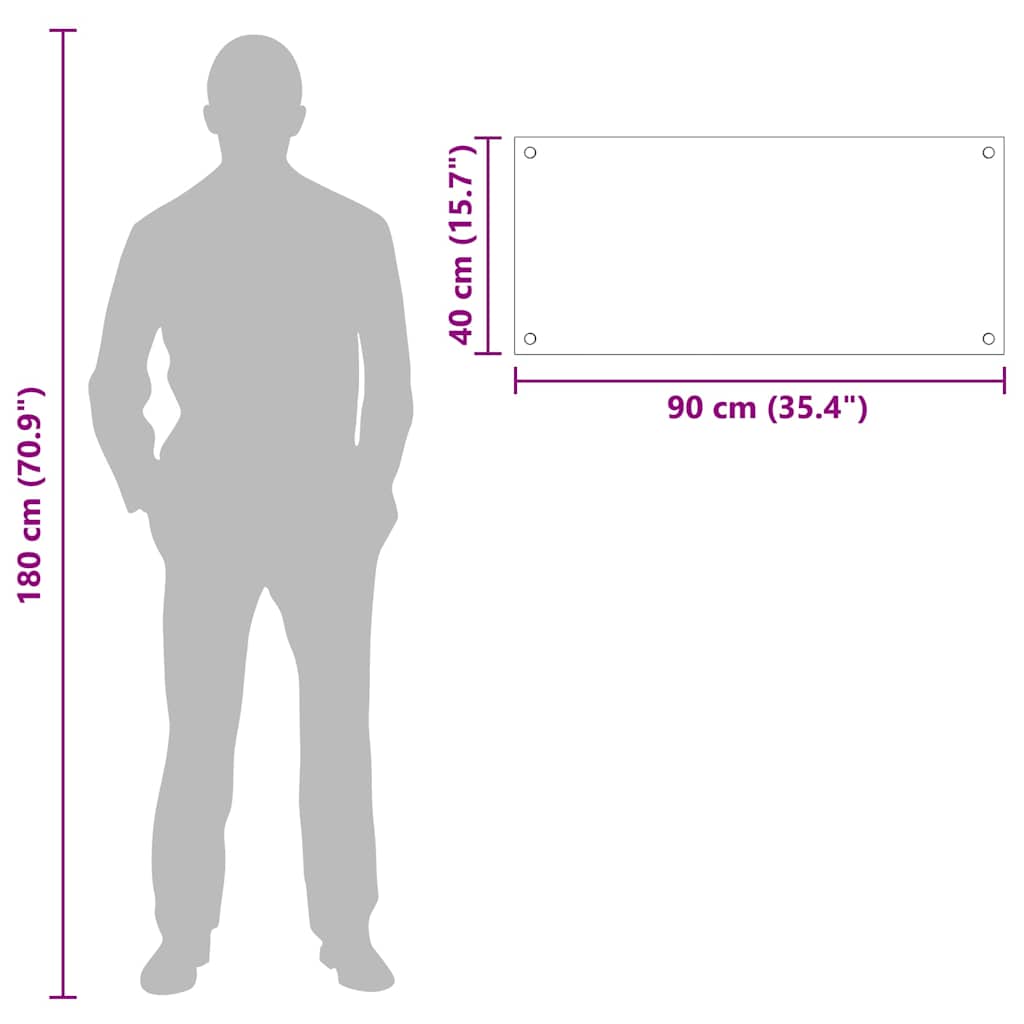 vidaXL Πίσω Πάνελ Κουζίνας Λευκό 90 x 40 cm σκληρυμένο γυαλί