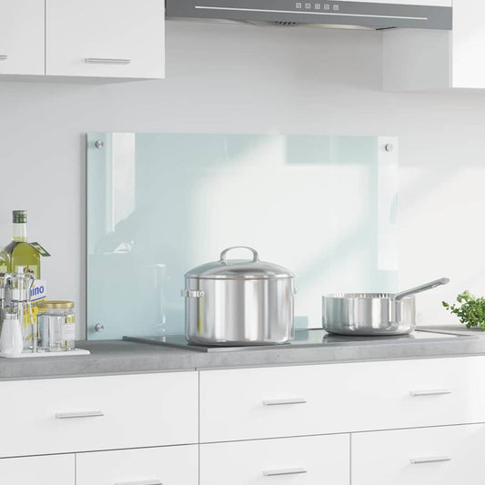 vidaXL Πλάτη κουζίνας Γάλα 90 x 50 cm σκληρυμένο γυαλί