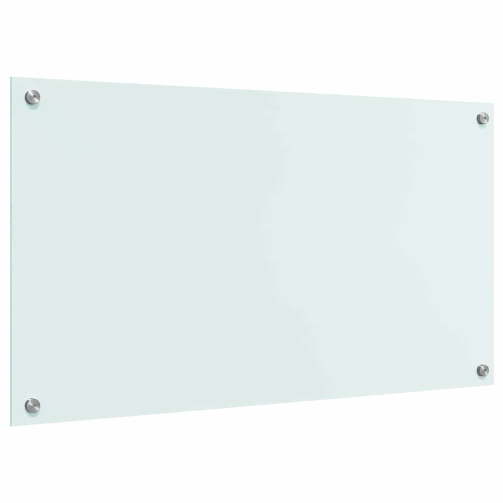 vidaXL Πίσω Πάνελ Κουζίνας Λευκό 90 x 50 cm σκληρυμένο γυαλί