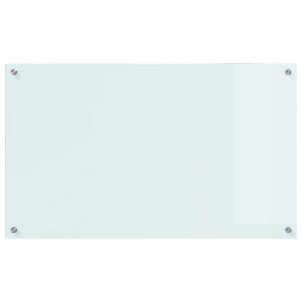 vidaXL Πίσω Πάνελ Κουζίνας Λευκό 100 x 60 cm σκληρυμένο γυαλί