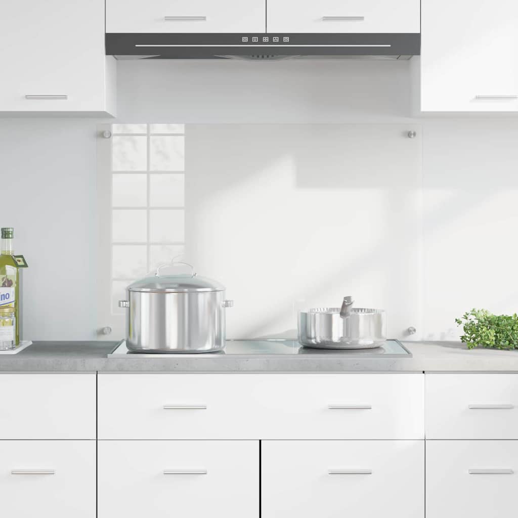 vidaXL Πίσω Πάνελ Κουζίνας Διαφανές 90 x 60 cm σκληρυμένο γυαλί