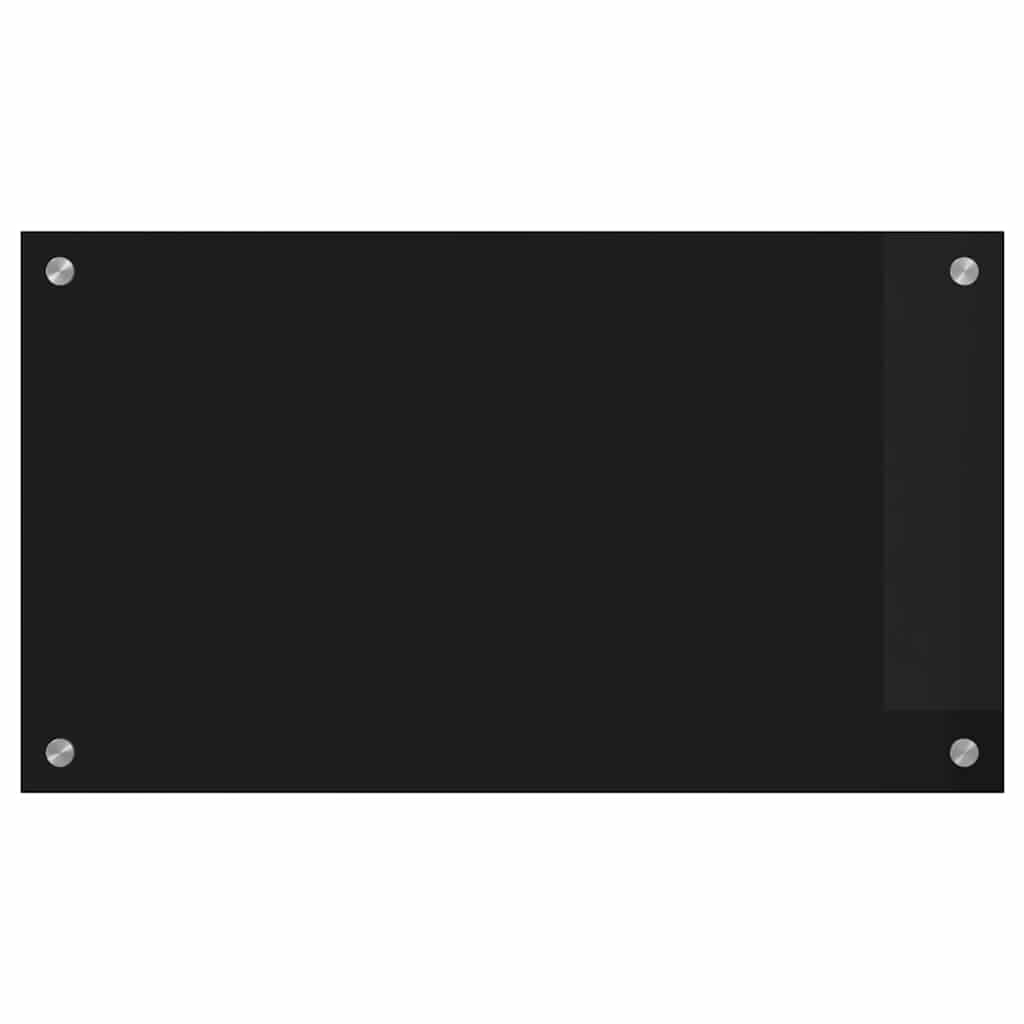 vidaXL Πίσω Πάνελ Κουζίνας Μαύρο 70 x 40 cm σκληρυμένο γυαλί