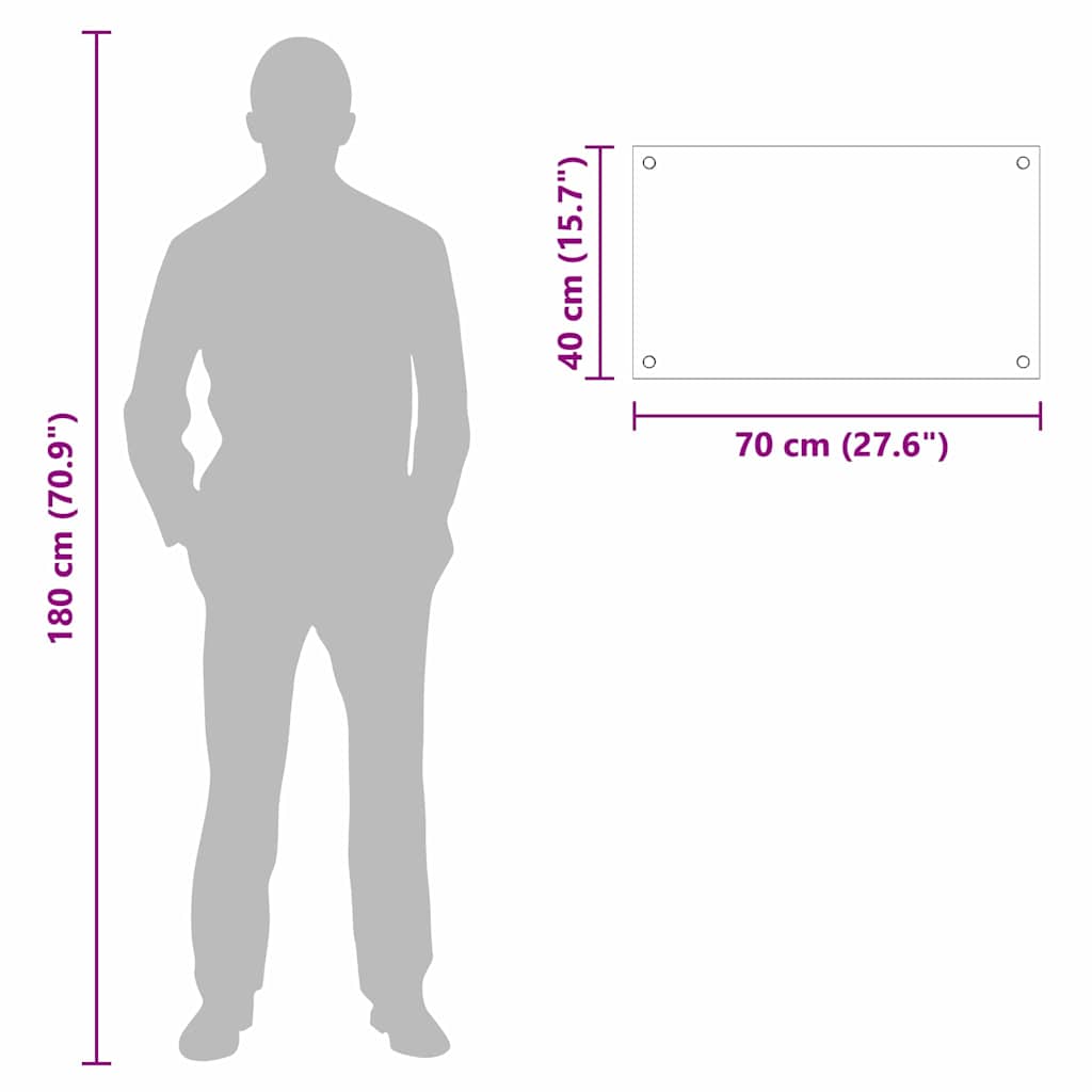 vidaXL Πίσω Πάνελ Κουζίνας Μαύρο 70 x 40 cm σκληρυμένο γυαλί