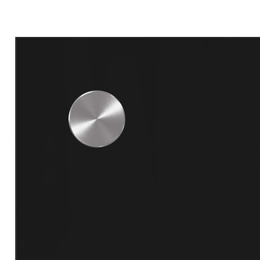 vidaXL Πίσω Πάνελ Κουζίνας Μαύρο 70 x 60 cm σκληρυμένο γυαλί