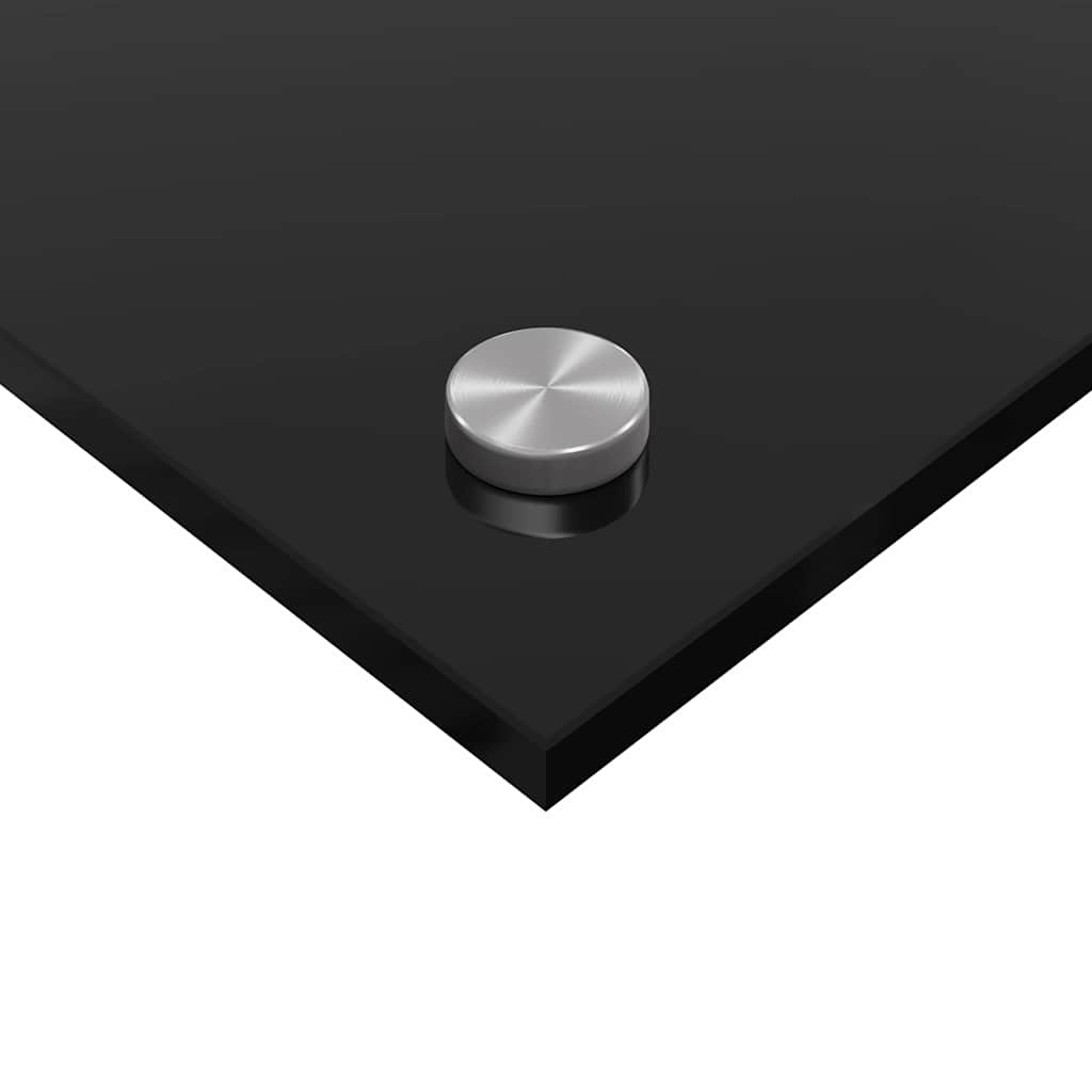 vidaXL Πίσω Πάνελ Κουζίνας Μαύρο 70 x 60 cm σκληρυμένο γυαλί
