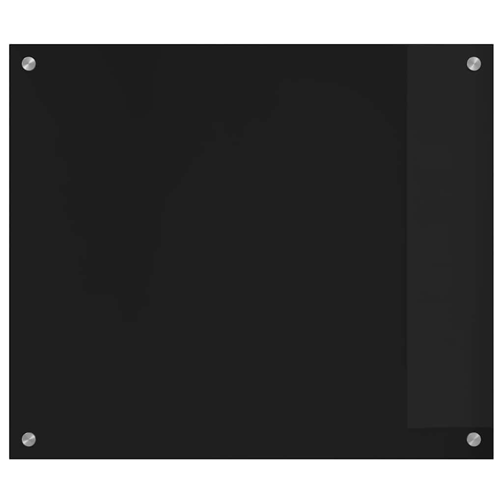vidaXL Πίσω Πάνελ Κουζίνας Μαύρο 70 x 60 cm σκληρυμένο γυαλί