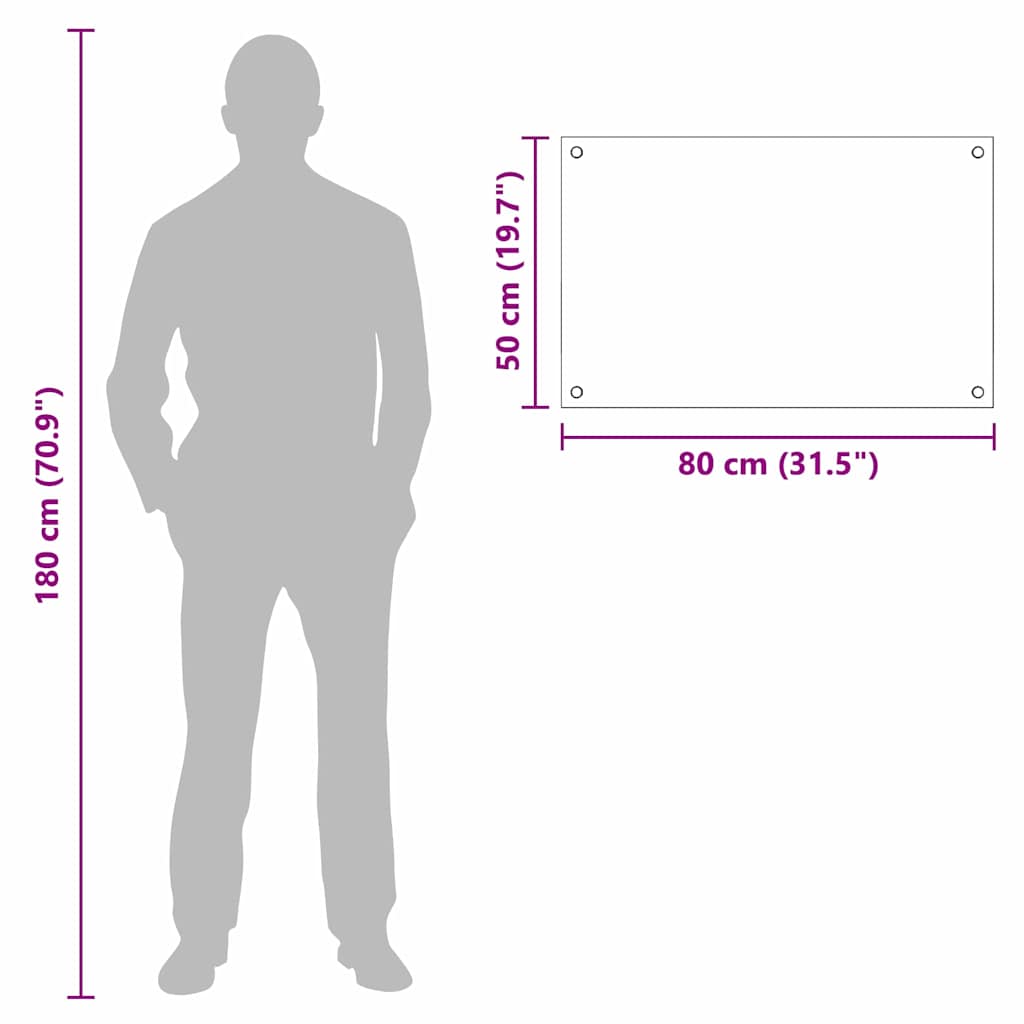 vidaXL Πίσω Πάνελ Κουζίνας Μαύρο 80 x 50 cm σκληρυμένο γυαλί
