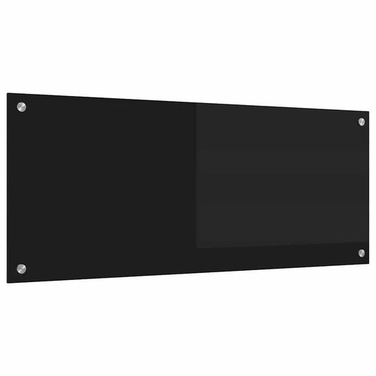 vidaXL Πλάτη κουζίνας Μαύρο 100 x 40 cm σκληρυμένο γυαλί