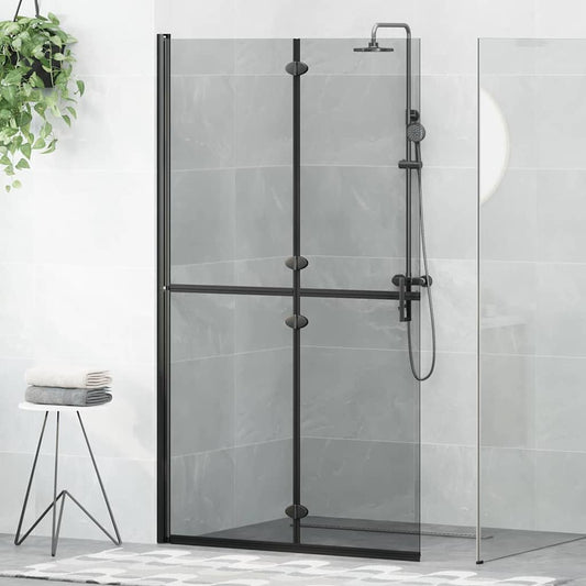 vidaXL Τοίχος Walk-In Ντους Μαύρο 110 x 6,5 x 190 εκ.