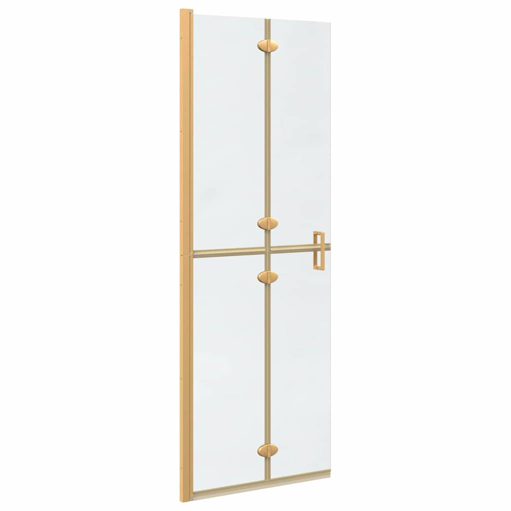 vidaXL Τοίχος ντους Walk-in Άλλο Χρυσό και διαφανές 70 x 190 cm