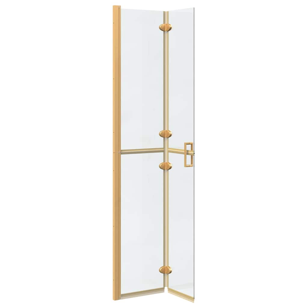 vidaXL Τοίχος ντους Walk-in Άλλο Χρυσό και διαφανές 70 x 190 cm