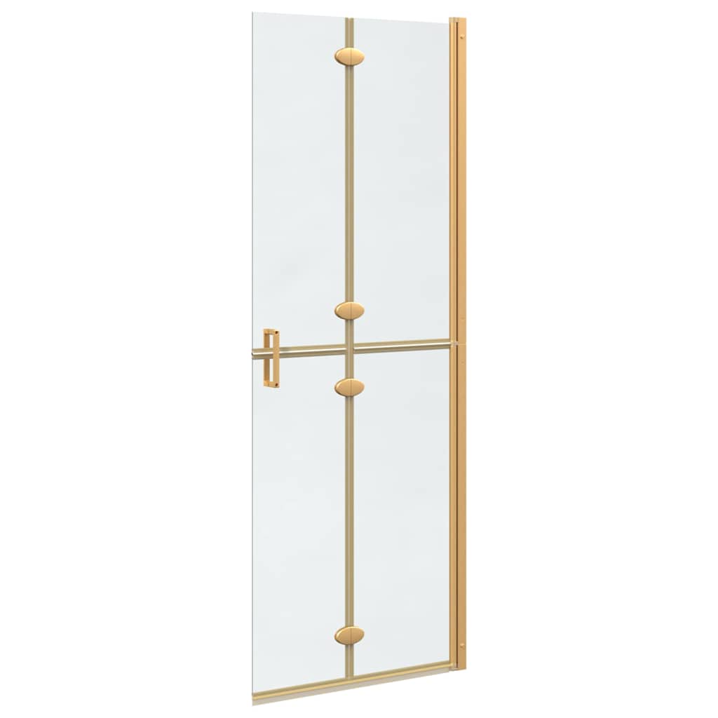 vidaXL Τοίχος ντους Walk-in Άλλο Χρυσό και διαφανές 70 x 190 cm