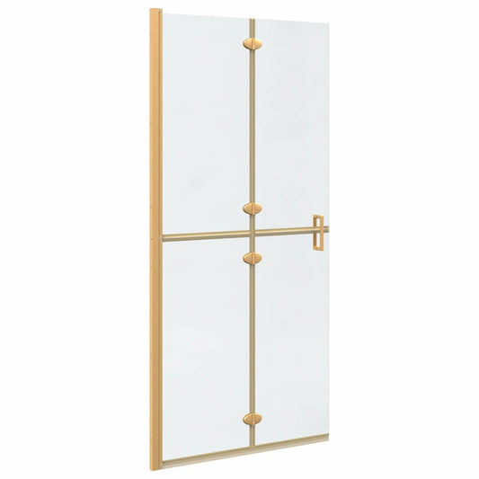vidaXL Τοίχος Walk-In Ντους Χρυσό 90 x 6.5 x 190 εκ.