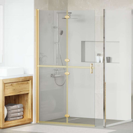 vidaXL Τοίχος Walk-In Ντους Χρυσό 110 x 6,5 x 190 εκ.