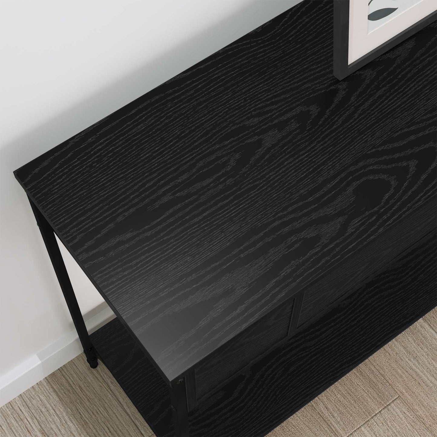 vidaXL Τραπέζι κονσόλας Άλλο Μαύρη δρυς 100 x 34.5 x 75 εκ.