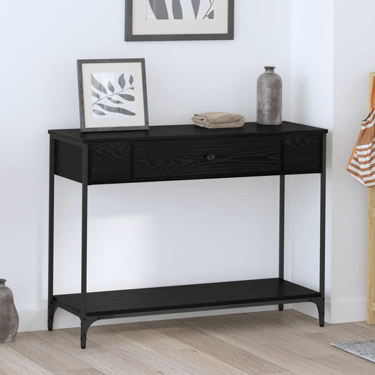 vidaXL Τραπέζι κονσόλας Άλλο Μαύρη δρυς 100 x 34.5 x 75 εκ.
